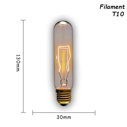 6 шт./партия edison светильник лампочка E27/E14 старинные лампы 110 V/220 В ампулы для дома/мебель для спальни/мебель для гостиной Декор 40 Вт/60 Вт можно использовать энергосберегающую лампу или светодиодную лампочку - Цвет: T10