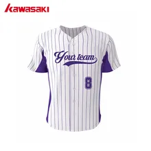 Бренд kawasaki Fans бейсбольная Джерси Топ мужские и женские длинные пуговицы в полоску стиль плюс размер на заказ Молодежная рубашка для Софтбола майки