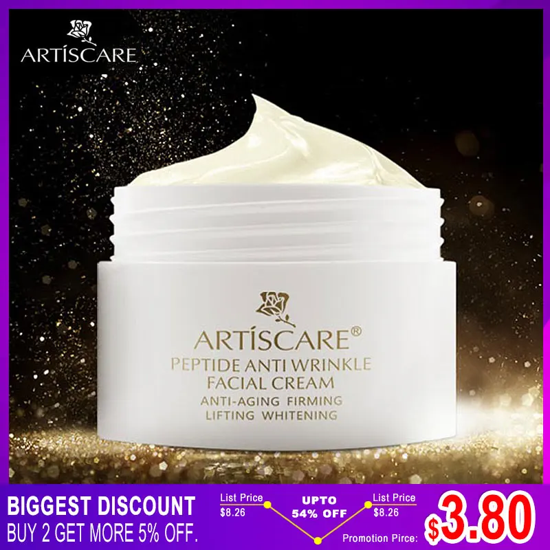 

ARTISCARE Peptide Anti Wrinkle Facial Cream Whitening and Lifting Day Cream Skin Care Anti Aging Acne Treatment Firming Cream