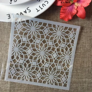 

5" Flower in Flower Texture DIY Layering Stencils Painting Scrapbook Coloring Embossing Album Decorative Paper Card Template