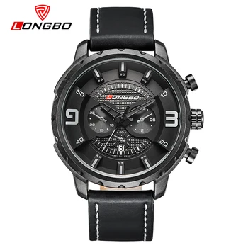 

LONGBO Luxury Casual Hollow Out Dial Unique Design Watches Genuine Leather Date Calendar Men Women Waterproof Wrist Watches 3011