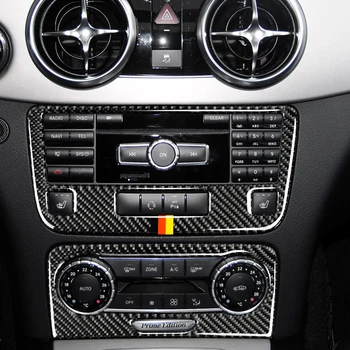 

2pcs/lot Car Accessories Interior Carbon Fiber ABS Air Conditioning Outlet Control Panel Cover Trim For Mercedes GLK 2013-2018