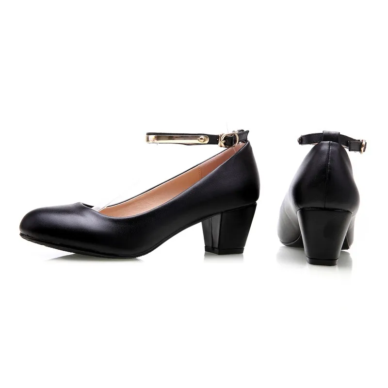 YALNN/Новинка; женские туфли-лодочки на высоком каблуке с пряжкой; пикантные вечерние туфли невесты на толстом каблуке с острым носком; обувь на высоком каблуке для девочек