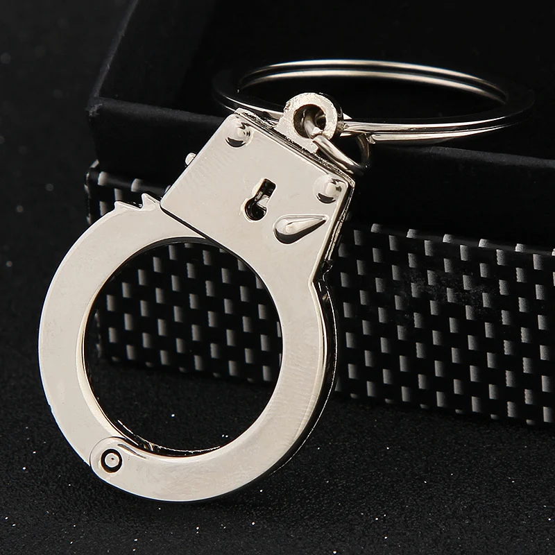 Creative keychain!Novelty trinket couple Handcuffs styling key chain