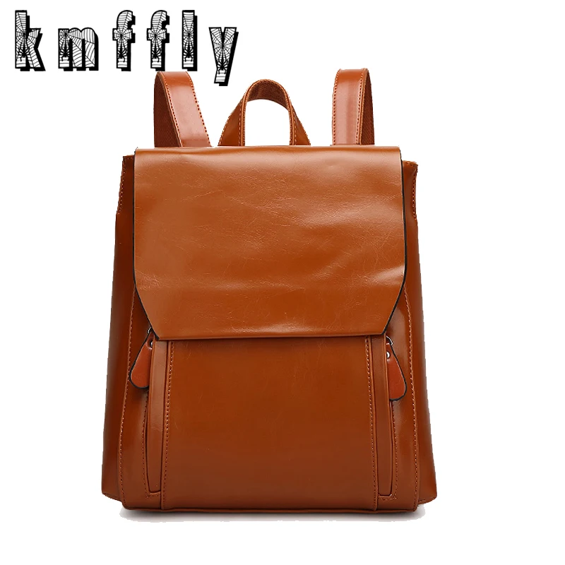 

KMFFLY Fashion Bright Surface Backpack High Quality Youth Leather Backpacks for Teenage Girls Female School Shoulder Bag Bagpack