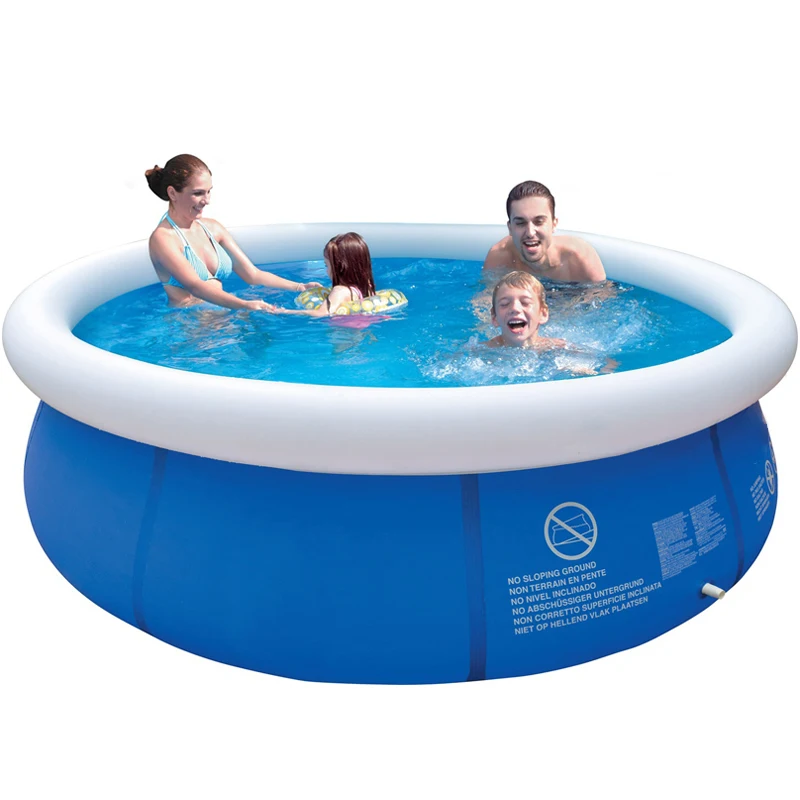

Summer Inflatable Swimming Pool PVC Water Sports Baby Kids Family Garden Play Pools Big Portable Round Swimming Pool Blue