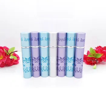 

Free shipping 30 pcs/lot 5ml aluminum perfume bottles blue purple green colors, 5ml perfume refillable bottles
