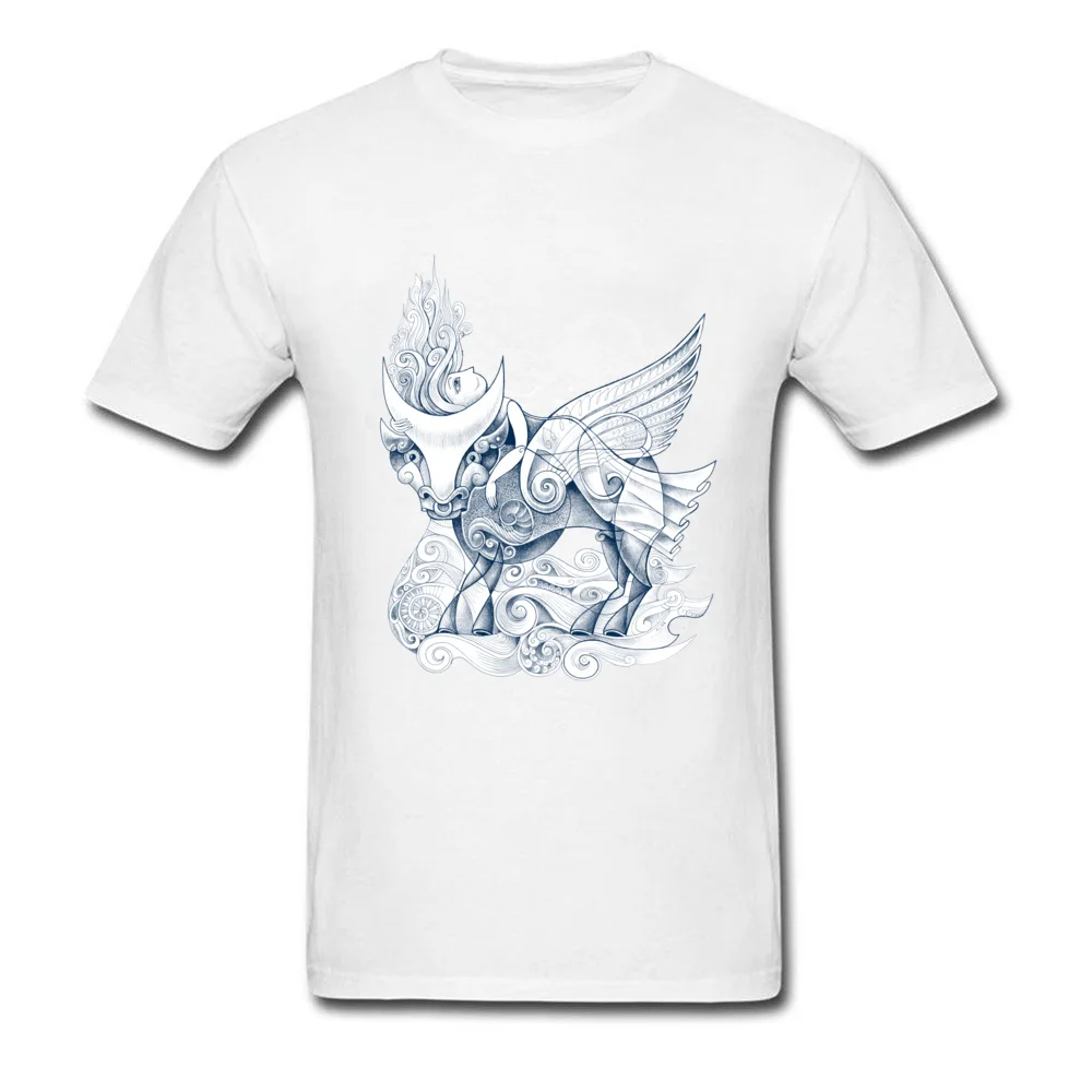 Casual Tops T Shirt New Coming O Neck Casual Short Sleeve 100% Cotton Men's Tshirts Printed On Tops Tees Wholesale The Abduction of Europa blue ver. white