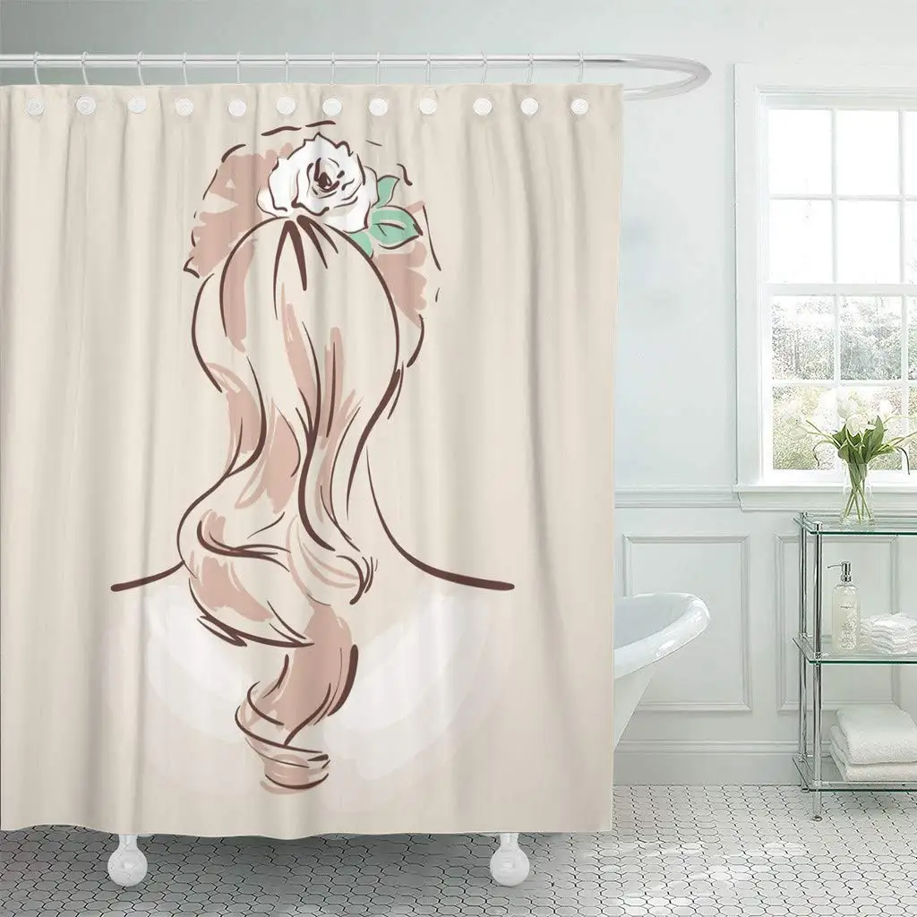 Fabric Shower Curtain Hooks Beautiful Hair Accesories Wedding Bride Her
