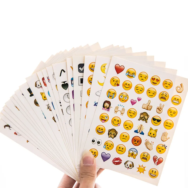 

4 Sheets 192 Emoji Smile Face Diary Stickers DIY Kawaii Scrapbooking Stationery Sticker Stationery New School Supplies