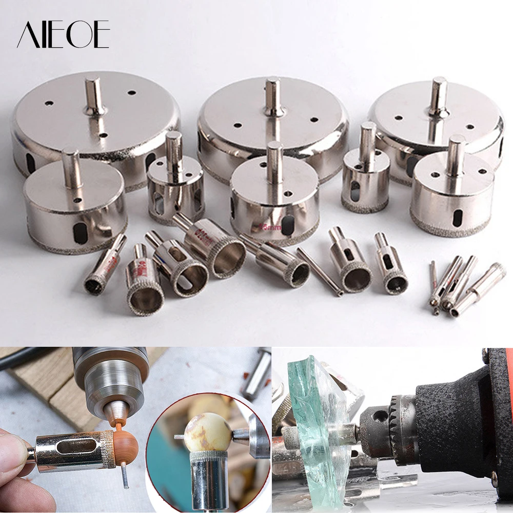

4-110 mm Diamond Coated Core Ball Saw Drill Bit Set Power Tools for Tiles Marble Wood Amber Glass Ceramic Hole Saw Drilling Bits