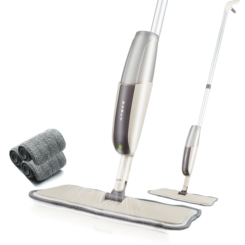 

Reusable Microfiber Pads 360 Degree Handle Home Windows Kitchen Mop Sweeper Broom Clean Tools