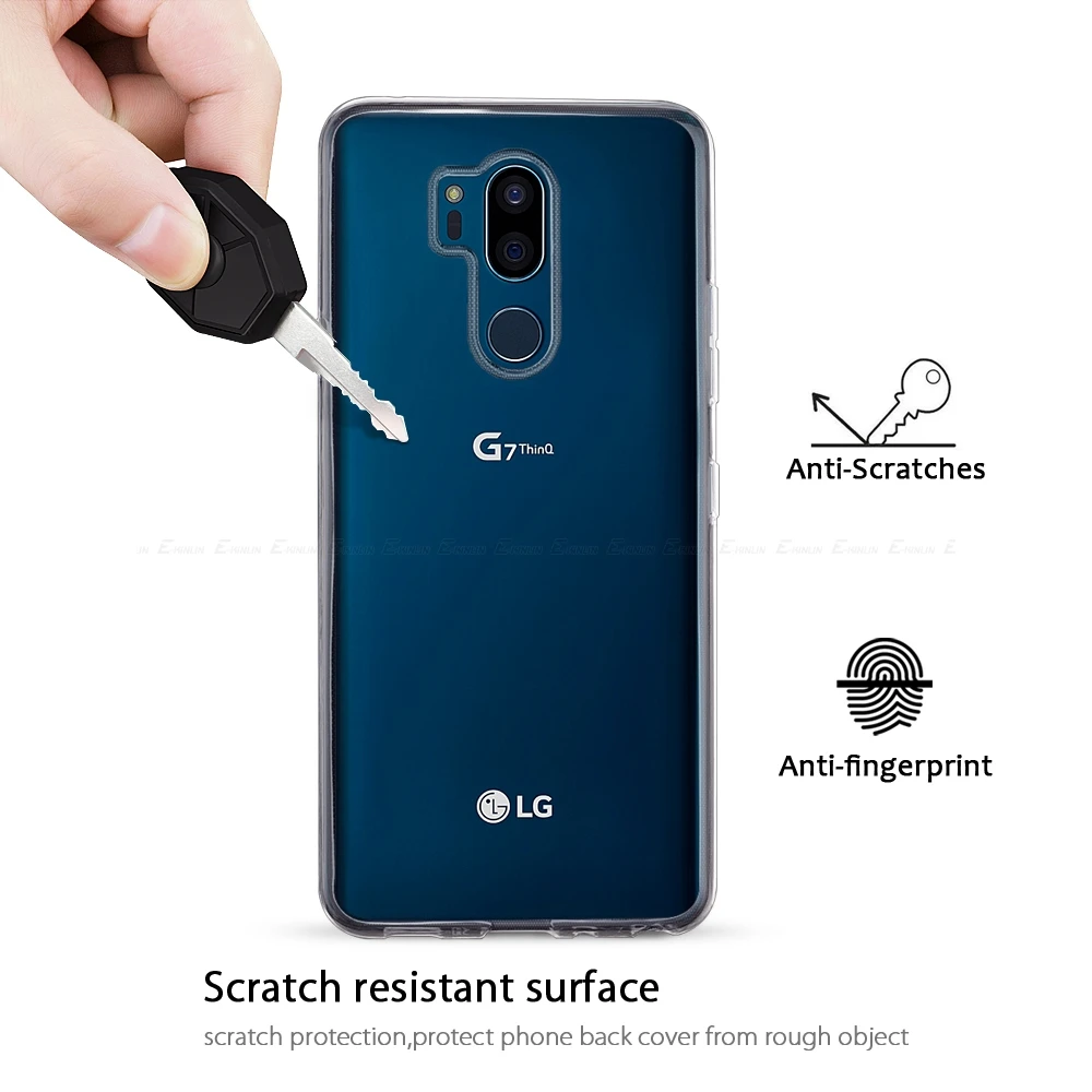 Прозрачный мягкий силиконовый чехол для телефона LG Q8 Q7 Q6 Q6a G8S G8X G7 G6 V60 V50 V50S V40 V35 V30