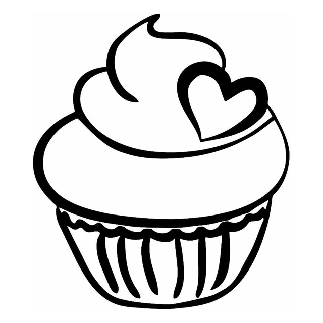 13 2 15 2CM Cute Cupcake Loving Car Sticker Cartoon Motorcycle Loaded Vinyl Decals Black Silver
