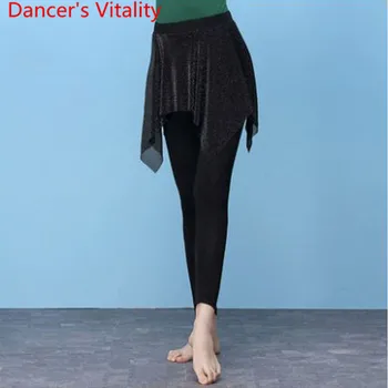 

Newly Design Belly Dance Culottes Beginner Practice Clothes Sheer Short Pantskirt Oriental Indian Exercise Garments Outfits