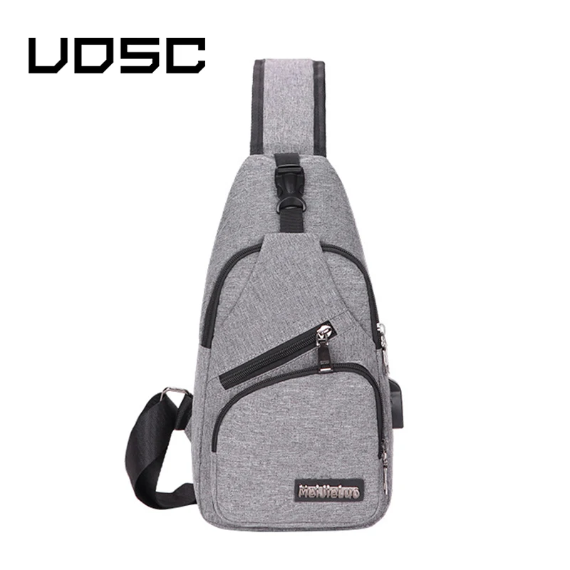 Мужская нагрудная сумка с защитой от кражи UOSC школьный портфель на плечо для
