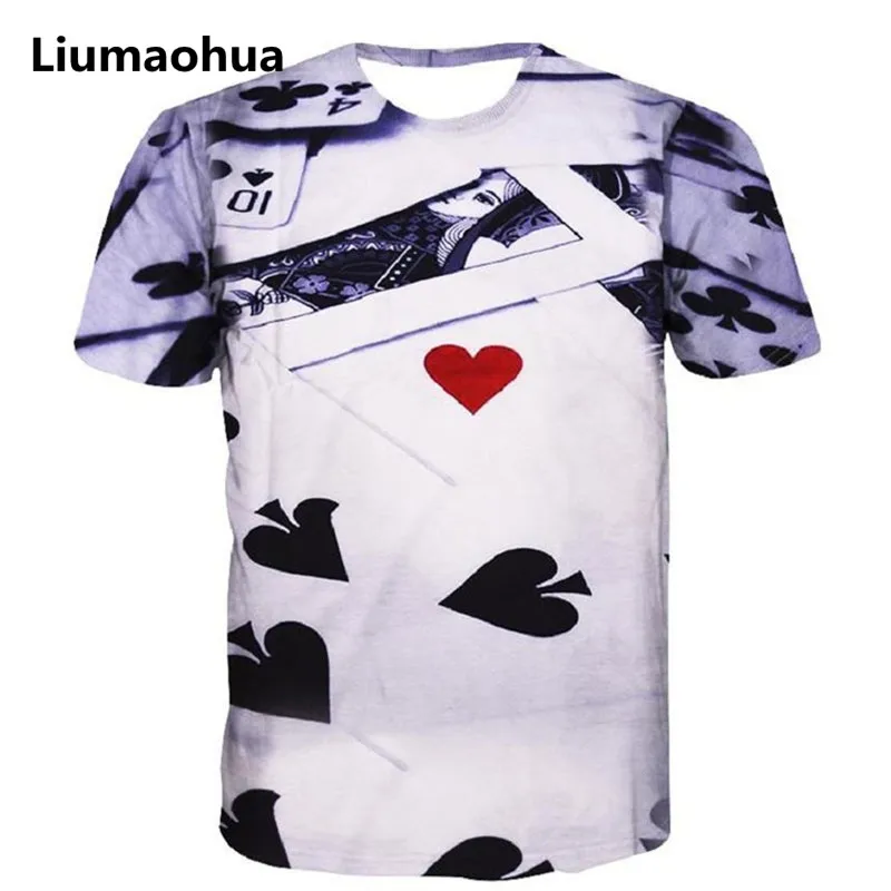 Camiseta Con Estampado De Poker | | Ropa Urbana