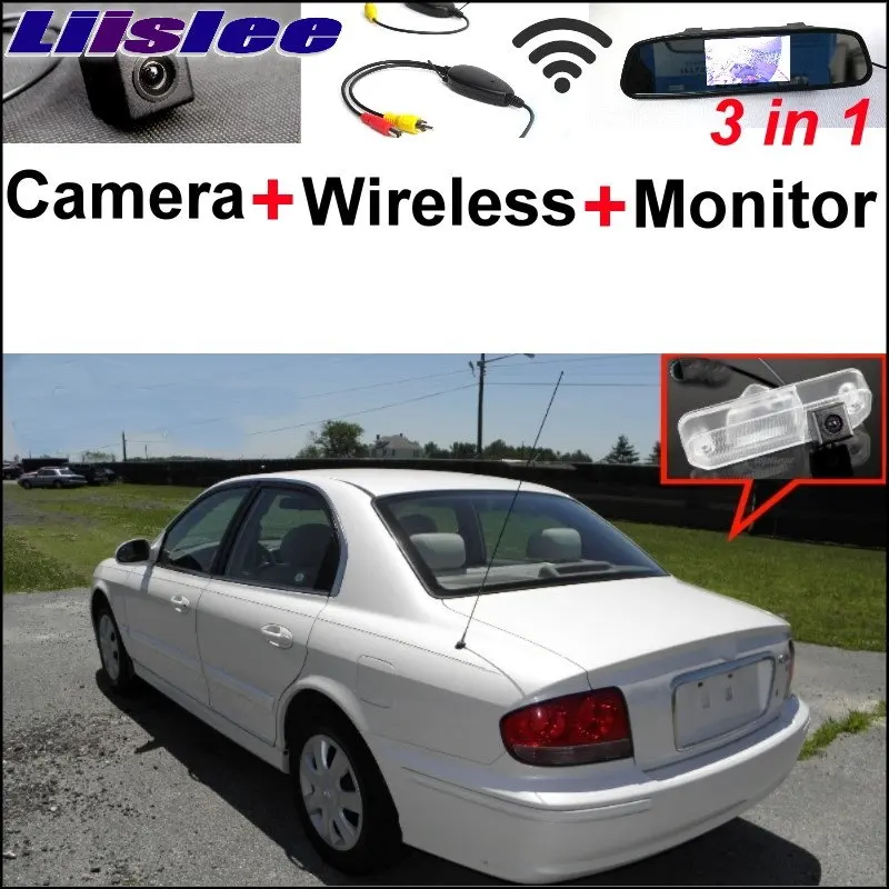 Liislee Special Rear View Camera Wireless Receiver Mirror Monitor Easy Parking System For Hyundai Sonata MK4 Facelift 2001~2005