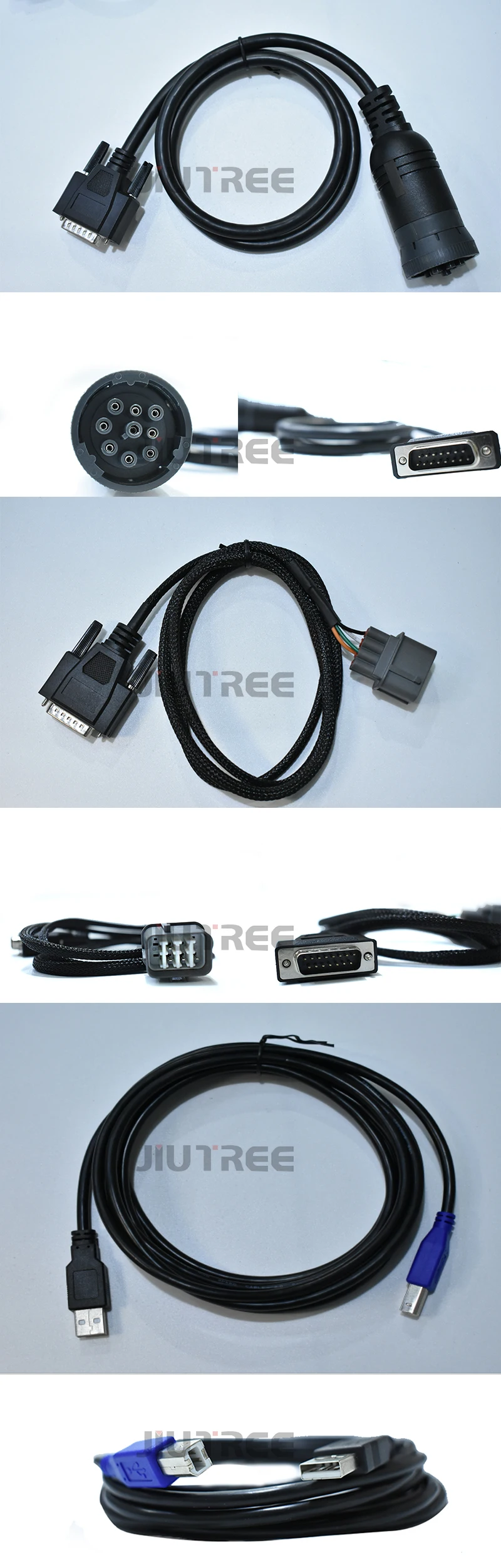 Full truck diagnostic wire for JCB Electronic Service Master Tool Interface heavy duty diagnostic scanner