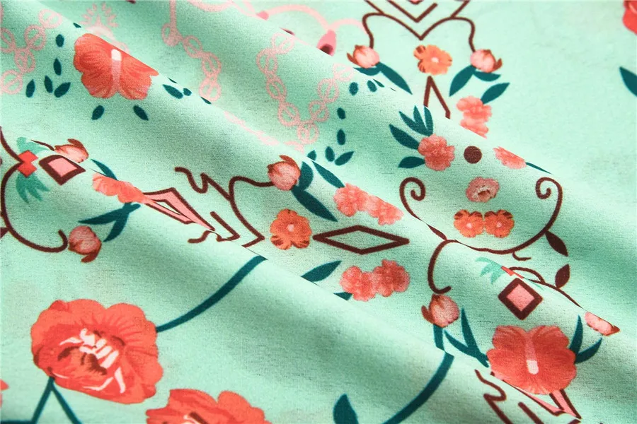 Gladiolus 2019 Spring Summer Dress Women 34 Sleeve V Neck Sexy Floral Print Bohemian Women Maxi Dress Long Beach Ladies Dresses (57)