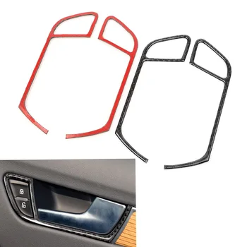 

Carbon Fiber Look Door Handle Panel Frame Trim Cover Protector Decoration for Audi A4 B8 2009 2010 2011 2012 2013 2014 2015 2016