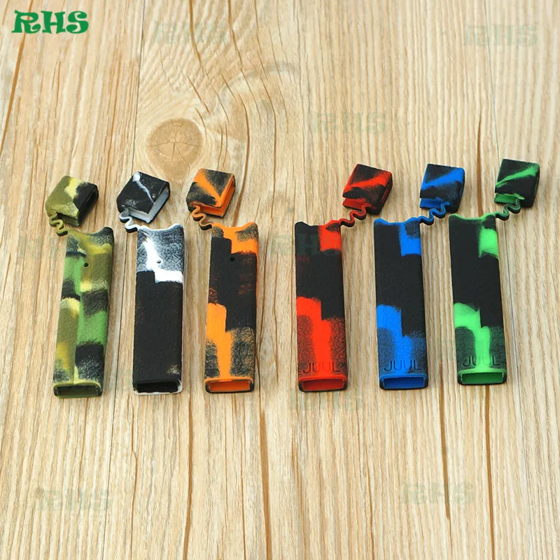 

2pcs/lot RHS Hot Selling Juul Silicone Case Cover Stickers Sleeve Skin for juul pen high quality free shipping