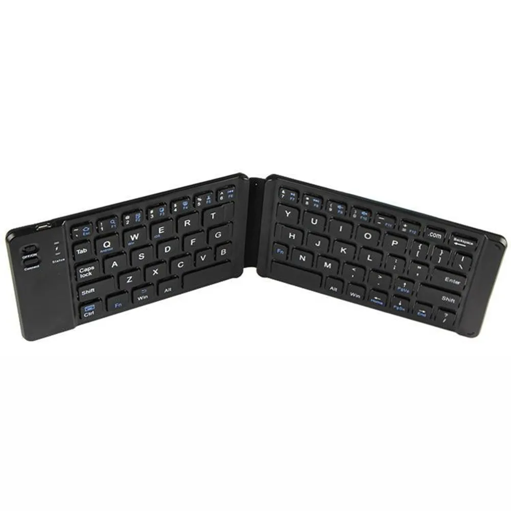 MiOYOOW Portable Thin Bluetooth 3.0 Folding Keyboard Foldable BT Wireless Keypad for IOS/Android/Windows ipad Tablet phone - Цвет: 2