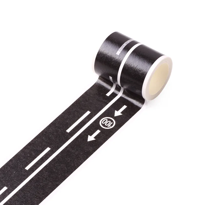 PlayTape Black Road-Black Road Tape Includes Street Curves Tape