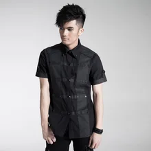 PUNK RAVE men punk personality shirt with film lamination Y-436