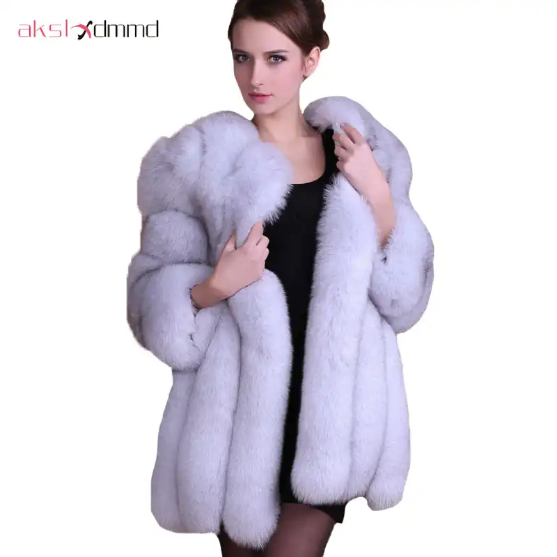 faux fox fur coat