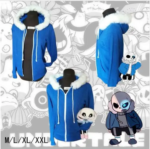 

2017 Free PP Undertale Sans Papyrus Hoodie Coat Cosplay Costume Warm Zipper Winner Sweatshirt Halloween Pokemon Cosplay Costume