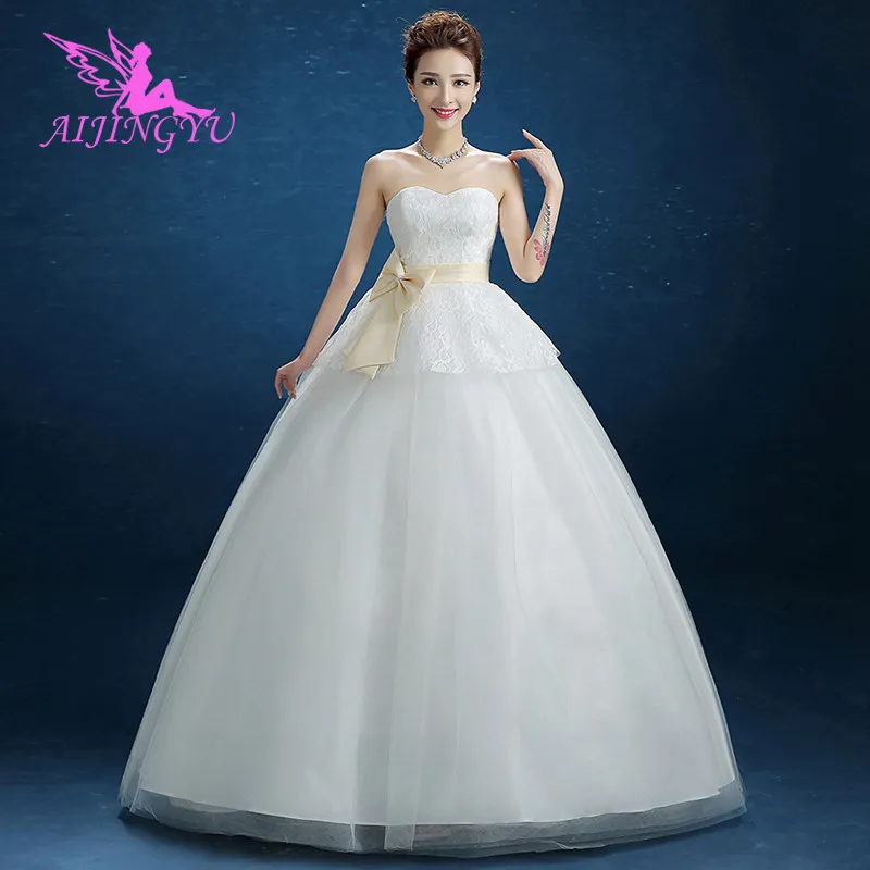 

AIJINGYU 2018 mermaid free shipping new hot selling cheap ball gown lace up back formal bride dresses wedding dress FU293