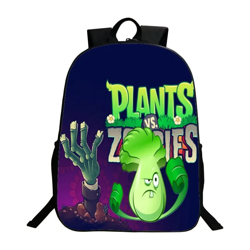 Новое поступление, школьные рюкзаки с 3D принтом Растения против Зомби для мальчиков и девочек, модные детские школьные рюкзаки с рисунком из мультфильма PVZ для детей - Цвет: JH-0140
