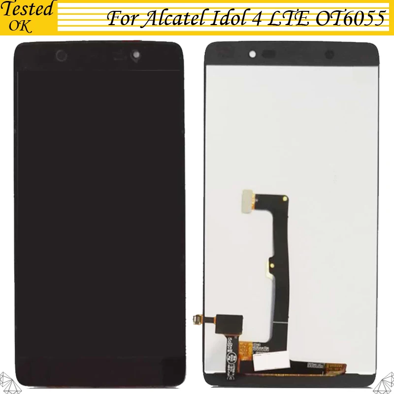 Протестировано для Alcatel One Touch Idol 4 LTE 6055 6055P 6055Y 6055B 6055K 6055H OT6055LCD дисплей + кодирующий