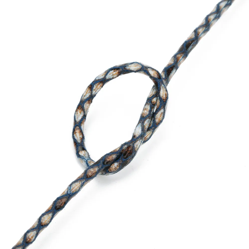 5 Ярд/Лот, плетеная кожаная с леопардовым принтом, 3 мм ширина, шнур с нитью для DIY мужчин и женщин, браслет и ожерелье, ювелирное изделие