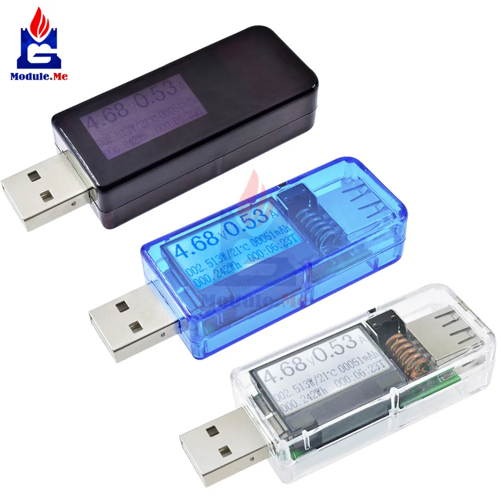 

12 IN 1 LCD USB Voltage Current Watt Capacitance Detector Tester Voltmeter Ammeter Wattmeter Capatitor for Smartphone Tablet PC