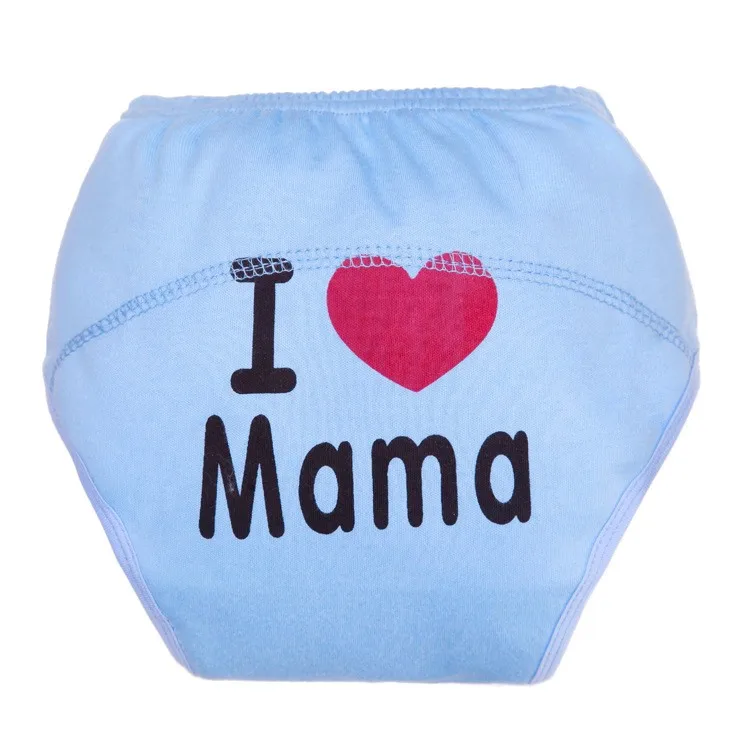 1 шт. Детские тренировочные штаны трусы подгузники многоразовая детская Пеленка из моющейся ткани водонепроницаемый тканевый подгузник хлопковые подгузники - Цвет: Blue Mama