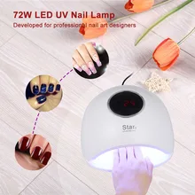 72 Вт Светодиодный УФ-лампа для ногтей гель сушилка для ногтей и гель для ногтей отверждения машина для дизайна ногтей инструмент для ногтей