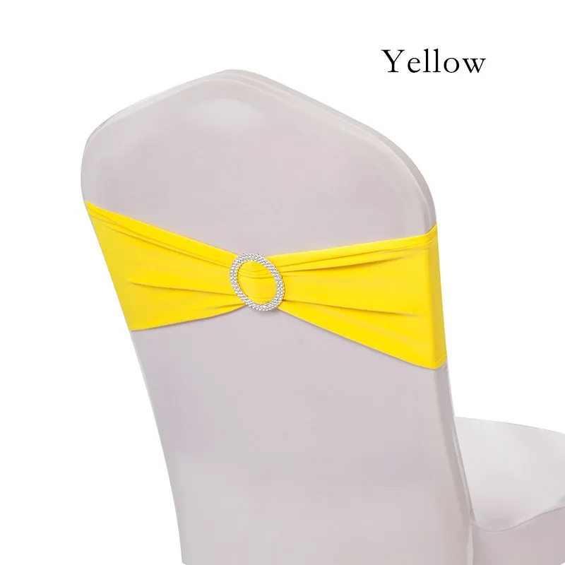 100pcs 15*35cm Chair Sashes Wedding Spandex Chair Bands Elastic