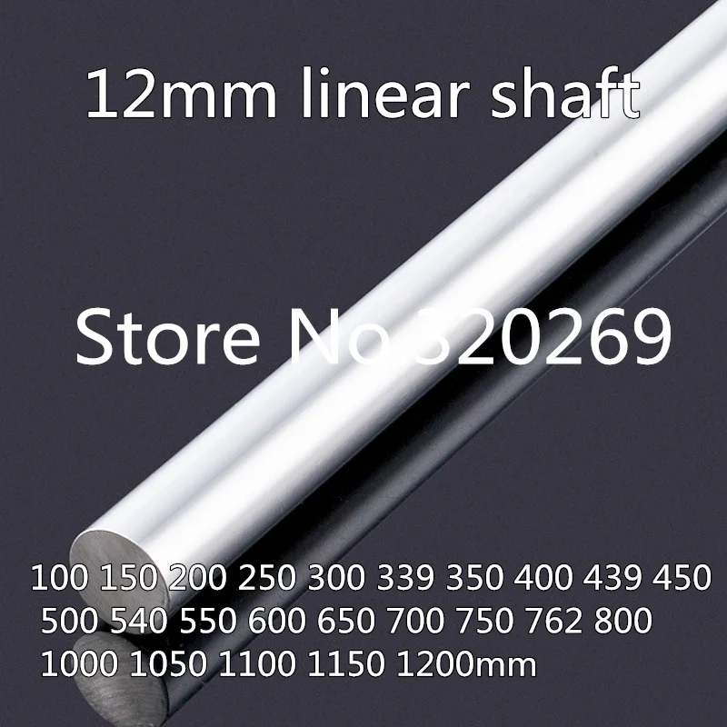 

6pcs 12mm linear shaft L 650 700 750 mm chrome plated Hardened linear motion guide rail round rod for 3d printer XYZ WCS12