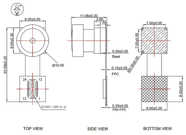 OV7740 wide angle lens Camera Module| 130 degree DFOV cmos lens module for model plane,drone 3