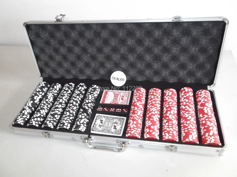 Casino Poker Chip 500pcs Poker Set/Luxury Aluminum case Casino Poker