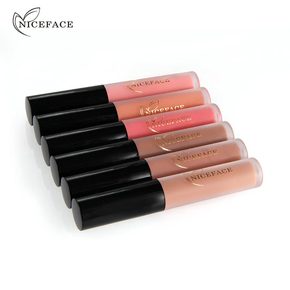 Niceface 12 цветов водостойкий матовый бриллиантовый Гладкий Блеск для губ