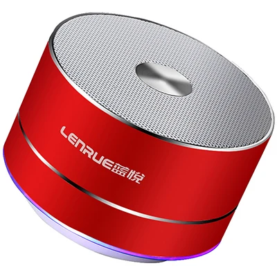 Портативный беспроводной Bluetooth динамик стерео портативный светодиодный s Hifi динамик MP3 мини сабвуфер умная Колонка громкий динамик A2 - Цвет: china red