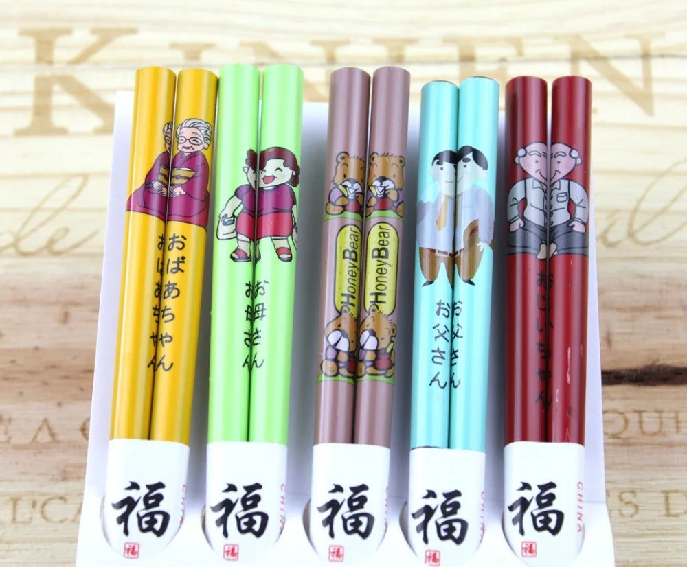 Дизайн китайские винтажные красивые различные узоры классические деревянные палочки для еды 002