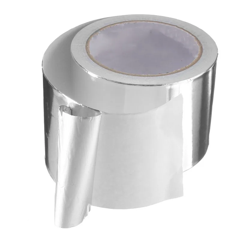 

MTGATHER 80mm x 25m Aluminum Foil Heat Shield Tape Adhesive Temporary Exhaust Pipe Ducts Repairs Duct Tape Top Quality