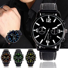 Hot! Men Fashion Numeral Dial Silicone Band Sport Analog Quartz Wrist Watch