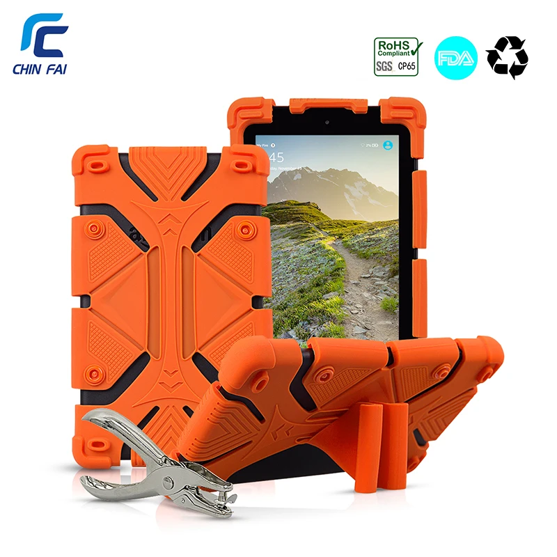 

Universal Tablet Case for Kindle Fire 7 Silicone Case for Aoson S7 Pro 7'' Lenovo Tab2 A7 Samsung T285 7'' Tablet with Puncher