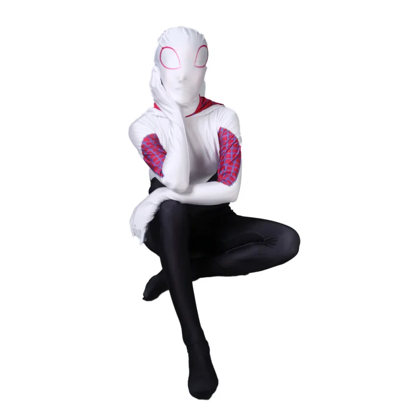

SpiderGwen Cosplay Costume Gwen Stacy Costume Cosplay Jumpsuit Halloween Stage Party Figure Cosplay Suit Drop Ship
