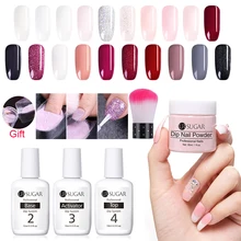 Ur Sugar 30 г погружение французская пудра Блеск Dip без лампы лечение градиентная База Топ активатор жидкость Дизайн ногтей украшения